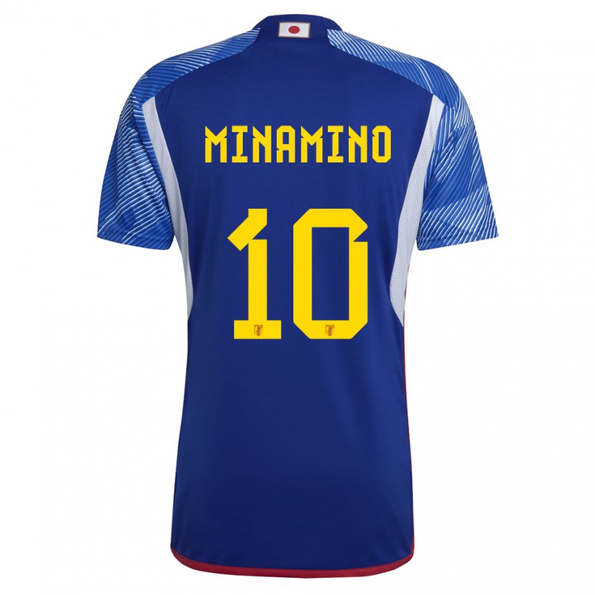 Bambino Maglia Giappone Takumi Minamino #10 Blu Reale Kit Gara Home 22-24 Maglietta