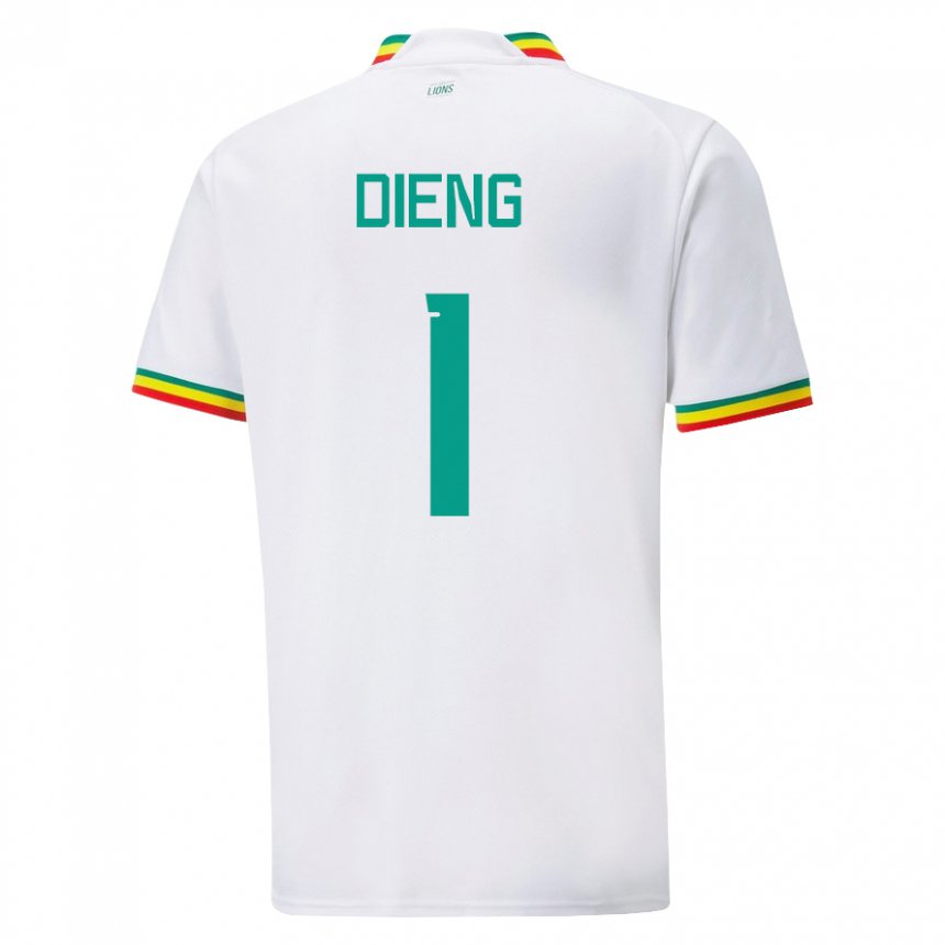 Bambino Maglia Senegal Timothy Dieng #1 Bianco Kit Gara Home 22-24 Maglietta