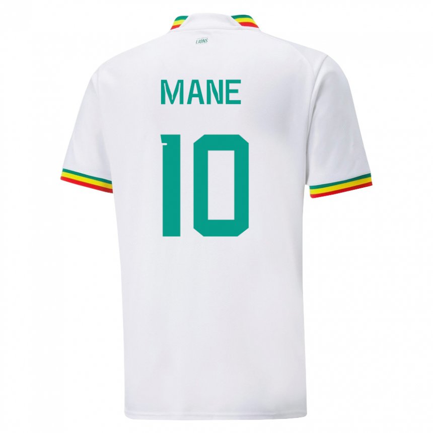 Bambino Maglia Senegal Sadio Mane #10 Bianco Kit Gara Home 22-24 Maglietta