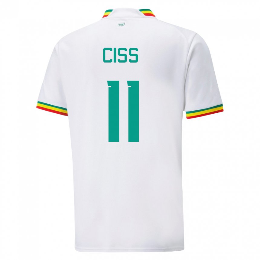 Bambino Maglia Senegal Pathe Ciss #11 Bianco Kit Gara Home 22-24 Maglietta