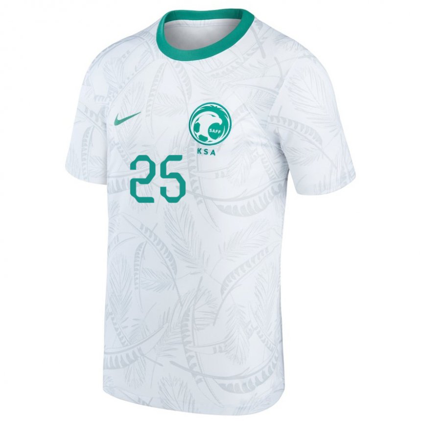 Bambino Maglia Arabia Saudita Awad Al Nashri #25 Bianco Kit Gara Home 22-24 Maglietta