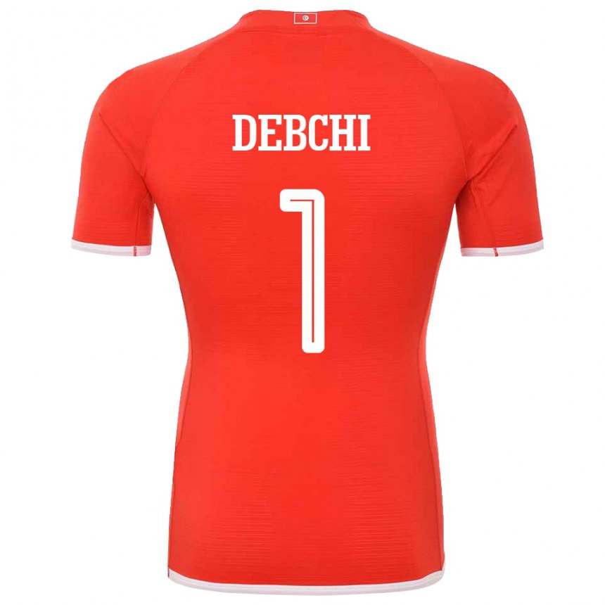 Bambino Maglia Tunisia Mohamed Sedki Debchi #1 Rosso Kit Gara Home 22-24 Maglietta