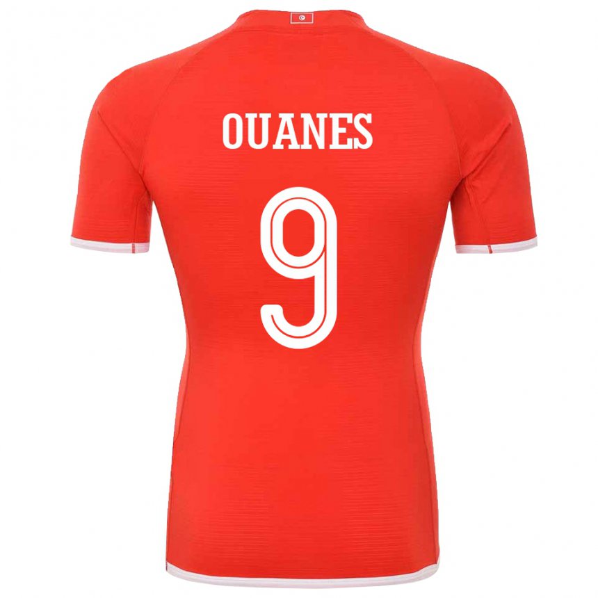 Bambino Maglia Tunisia Mortadha Ben Ouanes #9 Rosso Kit Gara Home 22-24 Maglietta