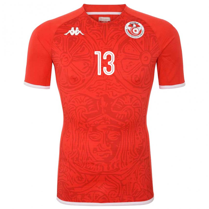 Bambino Maglia Tunisia Ferjani Sassi #13 Rosso Kit Gara Home 22-24 Maglietta