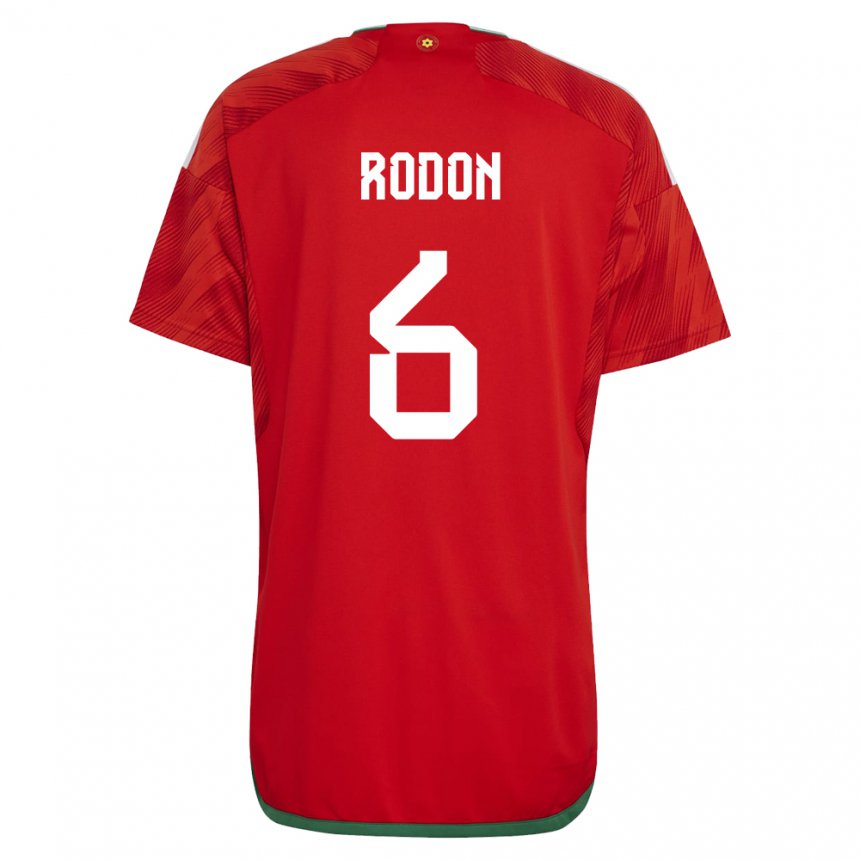 Bambino Maglia Galles Joe Rodon #6 Rosso Kit Gara Home 22-24 Maglietta