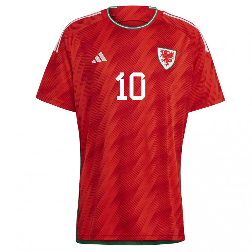 Bambino Maglia Galles Tyler Roberts #10 Rosso Kit Gara Home 22-24 Maglietta