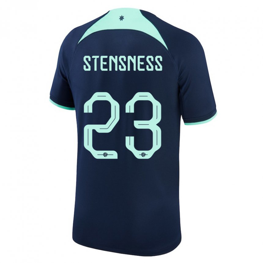 Bambino Maglia Australia Gianni Stensness #23 Blu Scuro Kit Gara Away 22-24 Maglietta