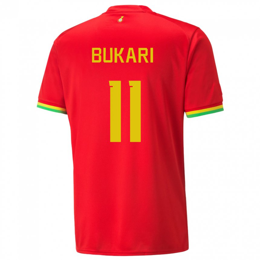 Bambino Maglia Ghana Osman Bukari #11 Rosso Kit Gara Away 22-24 Maglietta