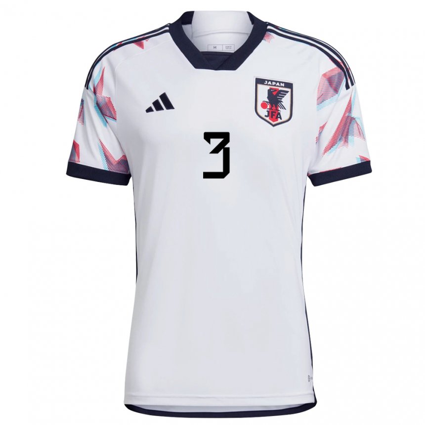 Bambino Maglia Giappone Shogo Taniguchi #3 Bianco Kit Gara Away 22-24 Maglietta