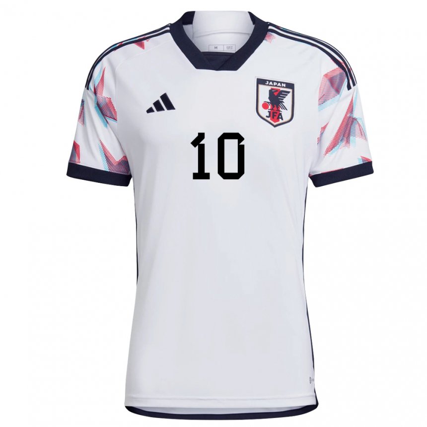 Bambino Maglia Giappone Takumi Minamino #10 Bianco Kit Gara Away 22-24 Maglietta