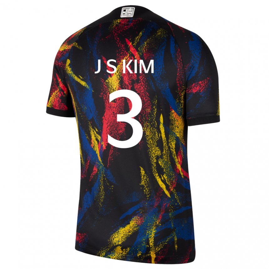 Bambino Maglia Corea Del Sud Jin-su Kim #3 Multicolore Kit Gara Away 22-24 Maglietta