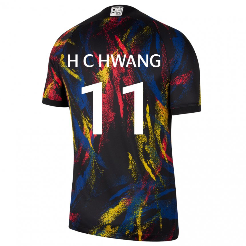 Bambino Maglia Corea Del Sud Hee-chan Hwang #11 Multicolore Kit Gara Away 22-24 Maglietta