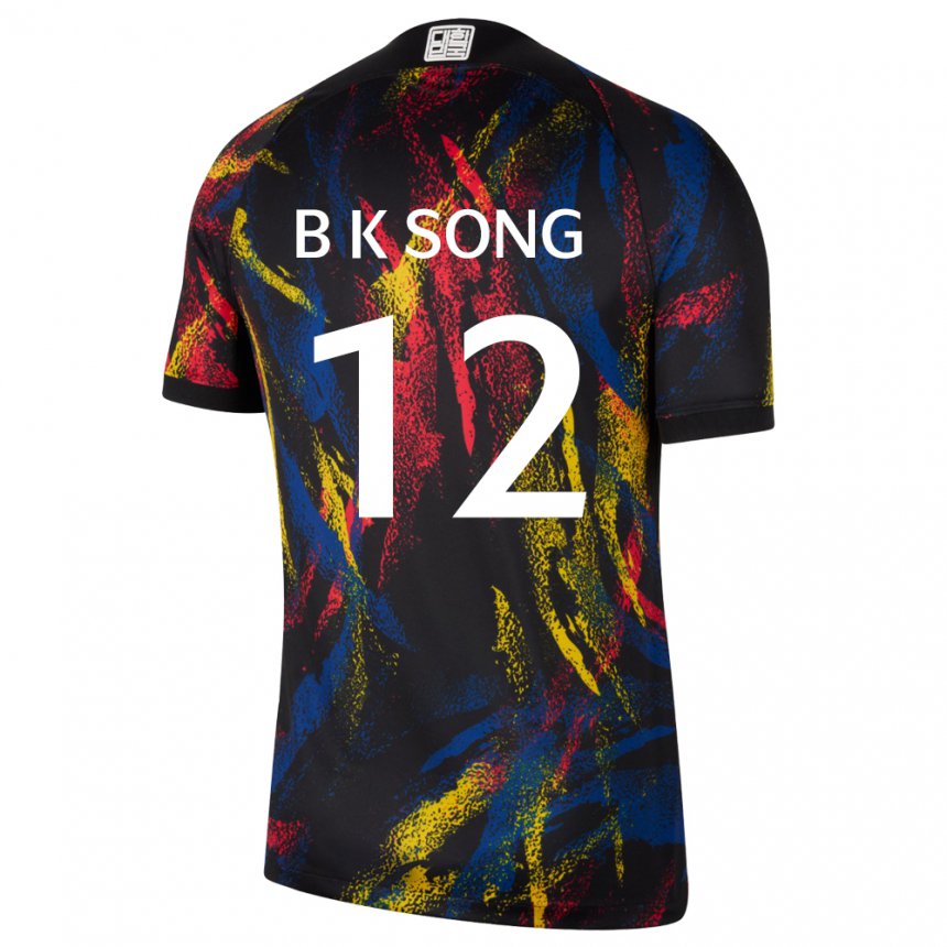 Bambino Maglia Corea Del Sud Bum-keun Song #12 Multicolore Kit Gara Away 22-24 Maglietta