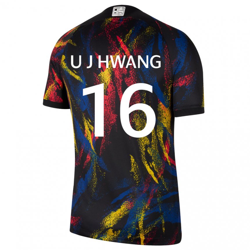 Bambino Maglia Corea Del Sud Ui-jo Hwang #16 Multicolore Kit Gara Away 22-24 Maglietta