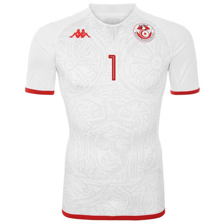 Bambino Maglia Tunisia Mohamed Sedki Debchi #1 Bianco Kit Gara Away 22-24 Maglietta