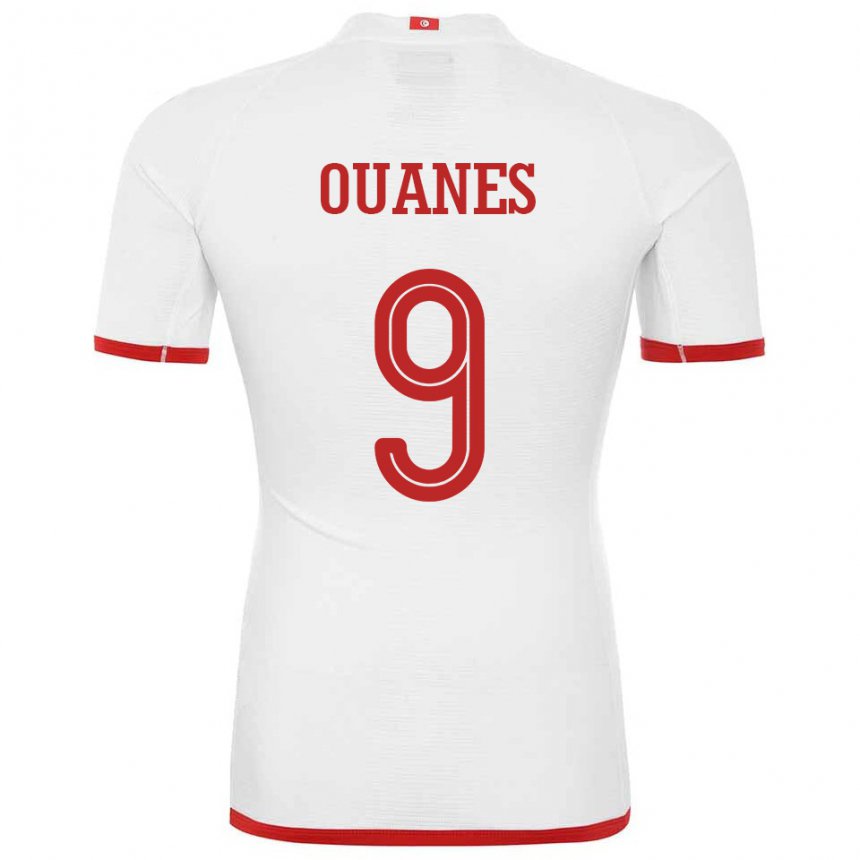 Bambino Maglia Tunisia Mortadha Ben Ouanes #9 Bianco Kit Gara Away 22-24 Maglietta