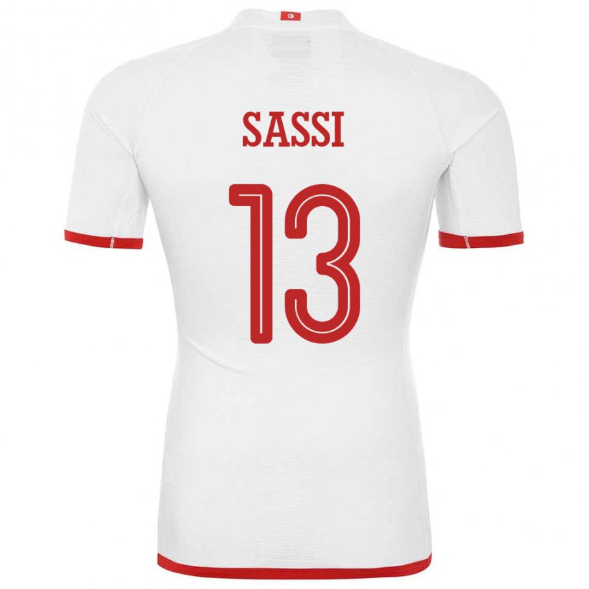 Bambino Maglia Tunisia Ferjani Sassi #13 Bianco Kit Gara Away 22-24 Maglietta