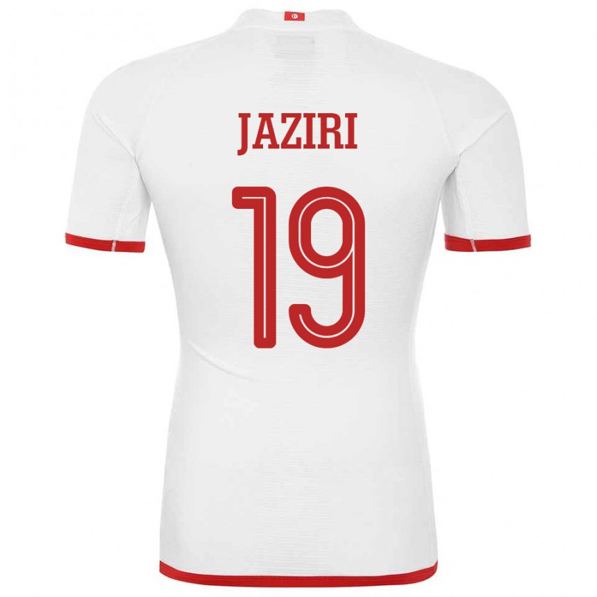 Bambino Maglia Tunisia Seifeddin Jaziri #19 Bianco Kit Gara Away 22-24 Maglietta