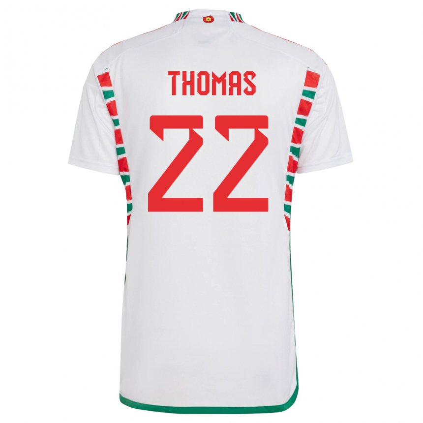 Bambino Maglia Galles Sorba Thomas #22 Bianco Kit Gara Away 22-24 Maglietta