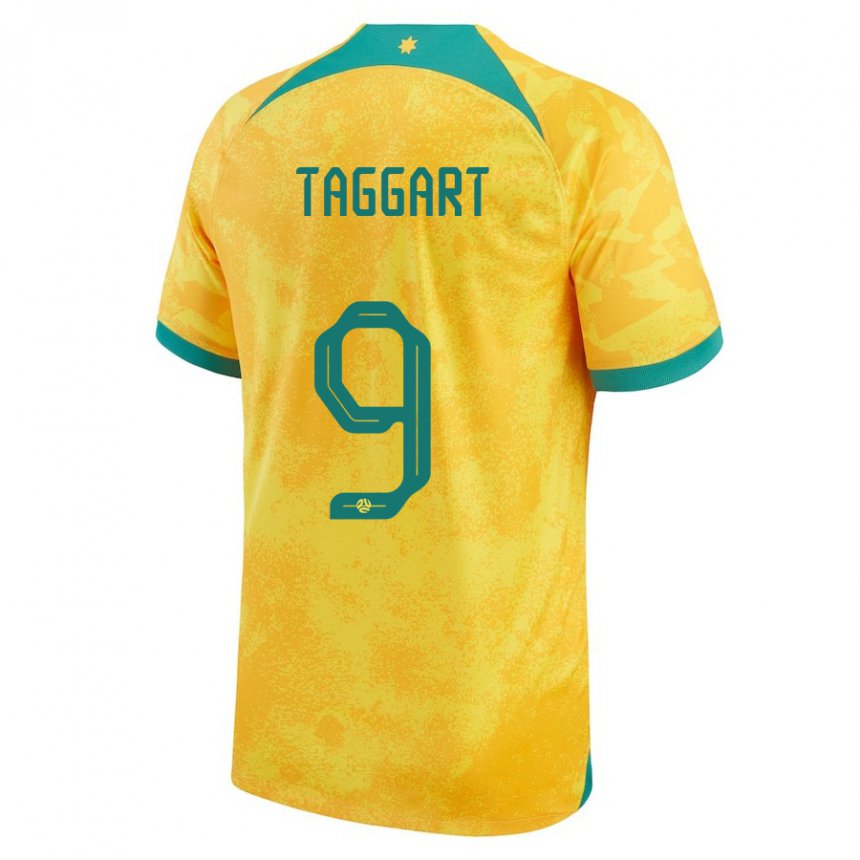 Uomo Maglia Australia Adam Taggart #9 D'oro Kit Gara Home 22-24 Maglietta