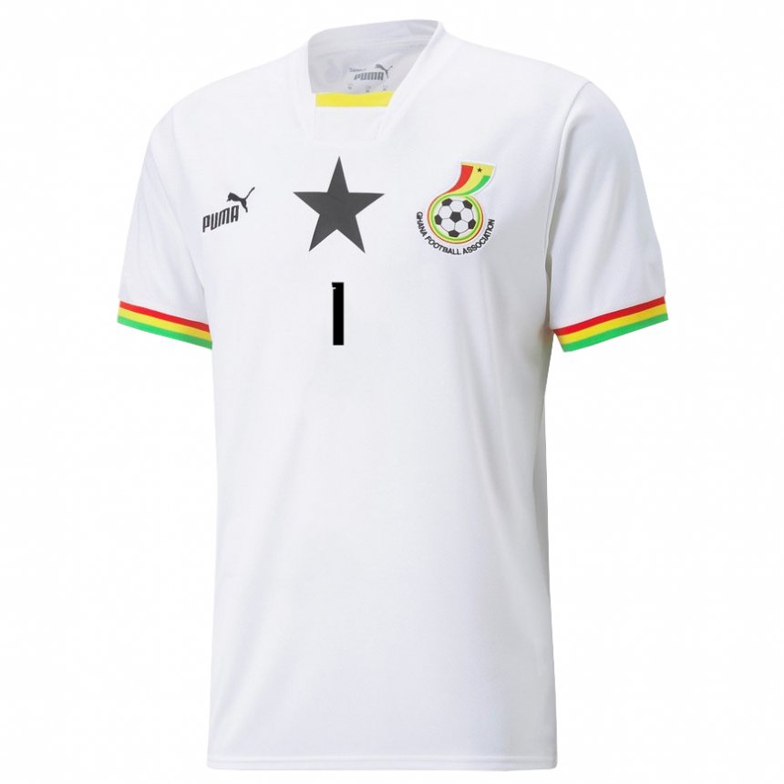 Uomo Maglia Ghana Richard Ofori #1 Bianco Kit Gara Home 22-24 Maglietta