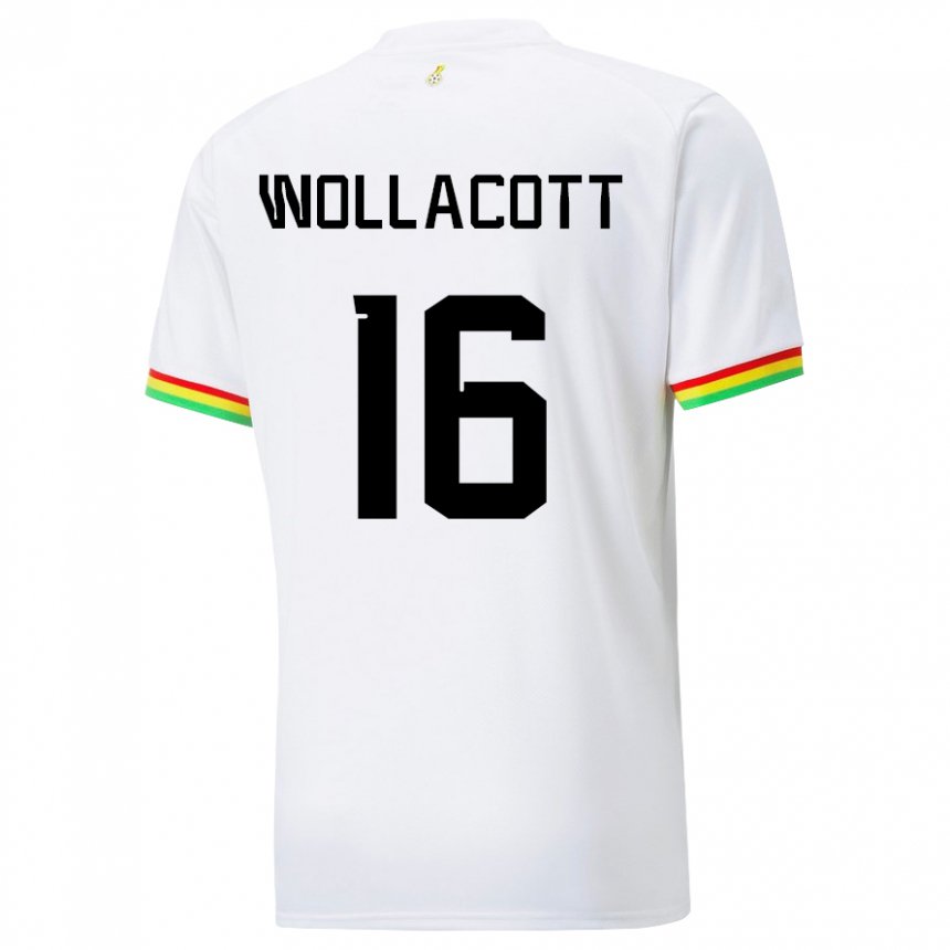 Uomo Maglia Ghana Joe Wollacott #16 Bianco Kit Gara Home 22-24 Maglietta