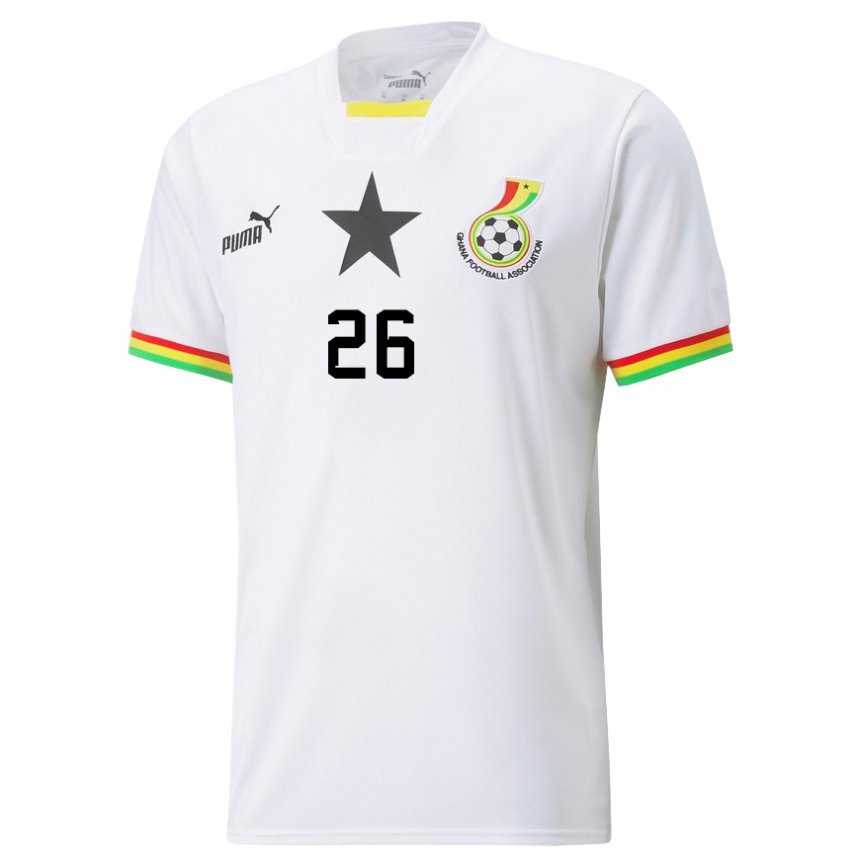 Uomo Maglia Ghana Alidu Seidu #26 Bianco Kit Gara Home 22-24 Maglietta