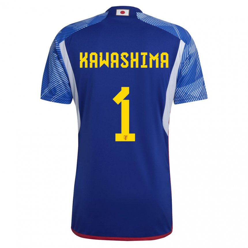 Uomo Maglia Giappone Eiji Kawashima #1 Blu Reale Kit Gara Home 22-24 Maglietta