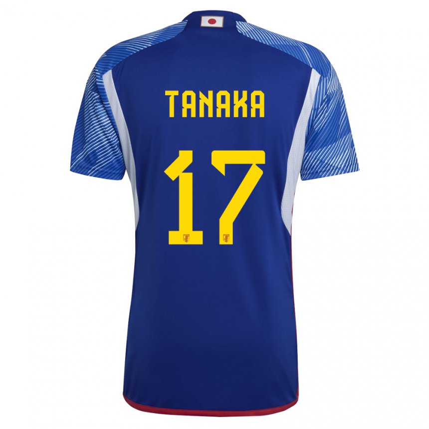 Uomo Maglia Giappone Ao Tanaka #17 Blu Reale Kit Gara Home 22-24 Maglietta