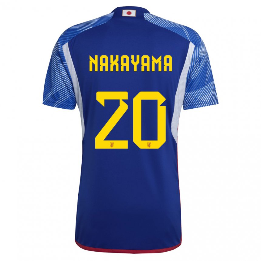 Uomo Maglia Giappone Yuta Nakayama #20 Blu Reale Kit Gara Home 22-24 Maglietta