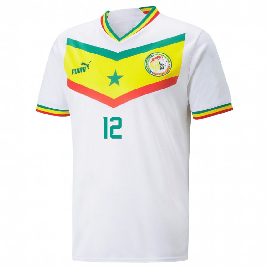 Uomo Maglia Senegal Fode Ballo-toure #12 Bianco Kit Gara Home 22-24 Maglietta