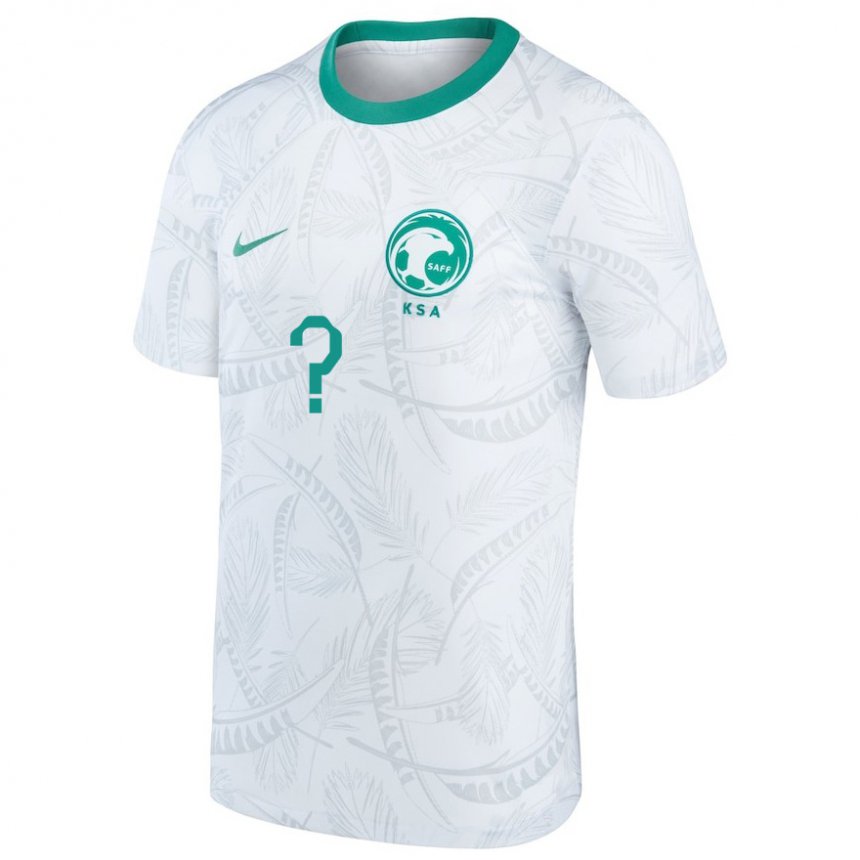 Uomo Maglia Arabia Saudita Il Tuo Nome #0 Bianco Kit Gara Home 22-24 Maglietta