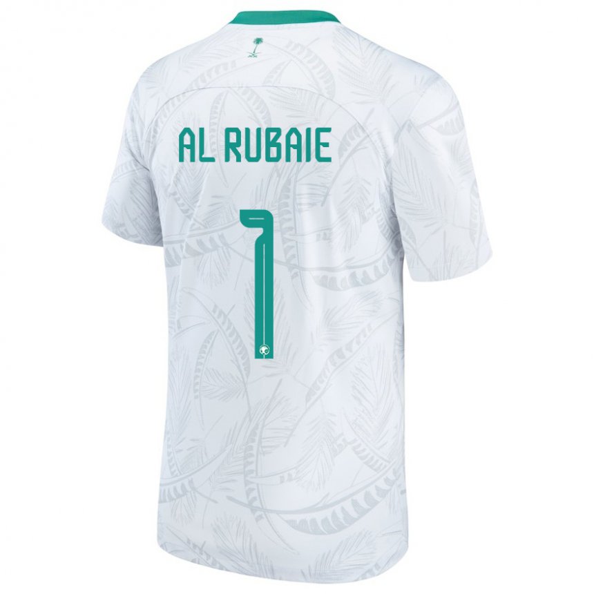 Uomo Maglia Arabia Saudita Mohammed Al Rubaie #1 Bianco Kit Gara Home 22-24 Maglietta