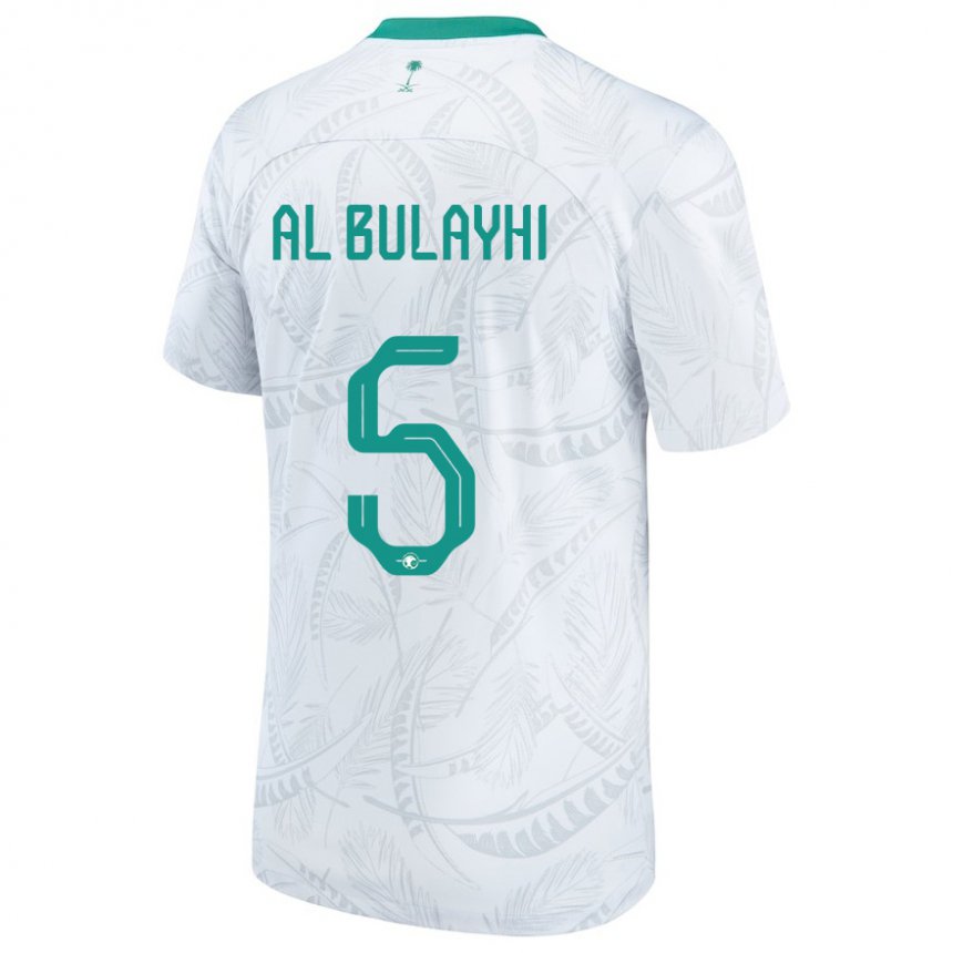 Uomo Maglia Arabia Saudita Ali Al Bulayhi #5 Bianco Kit Gara Home 22-24 Maglietta