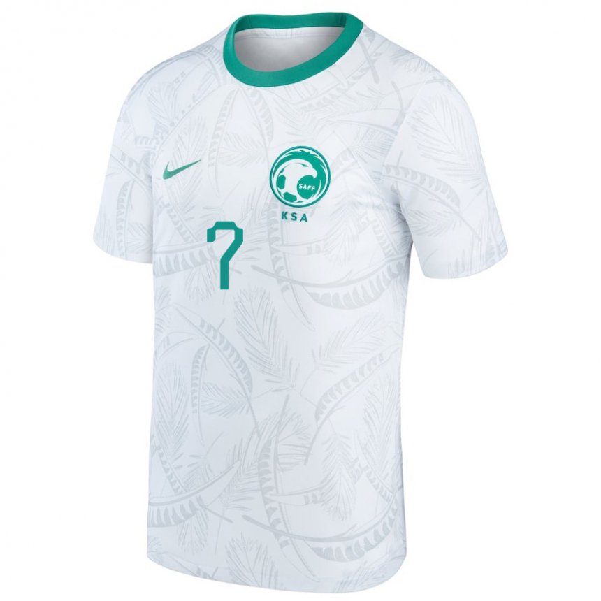 Uomo Maglia Arabia Saudita Salman Al Faraj #7 Bianco Kit Gara Home 22-24 Maglietta