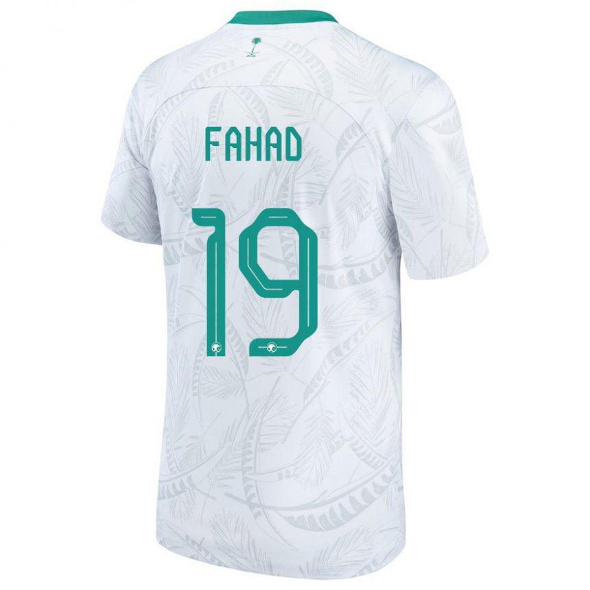 Uomo Maglia Arabia Saudita Fahad Al Muwallad #19 Bianco Kit Gara Home 22-24 Maglietta