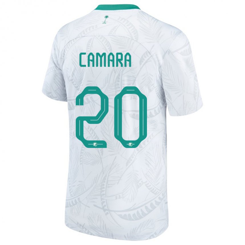 Uomo Maglia Arabia Saudita Haroune Camara #20 Bianco Kit Gara Home 22-24 Maglietta