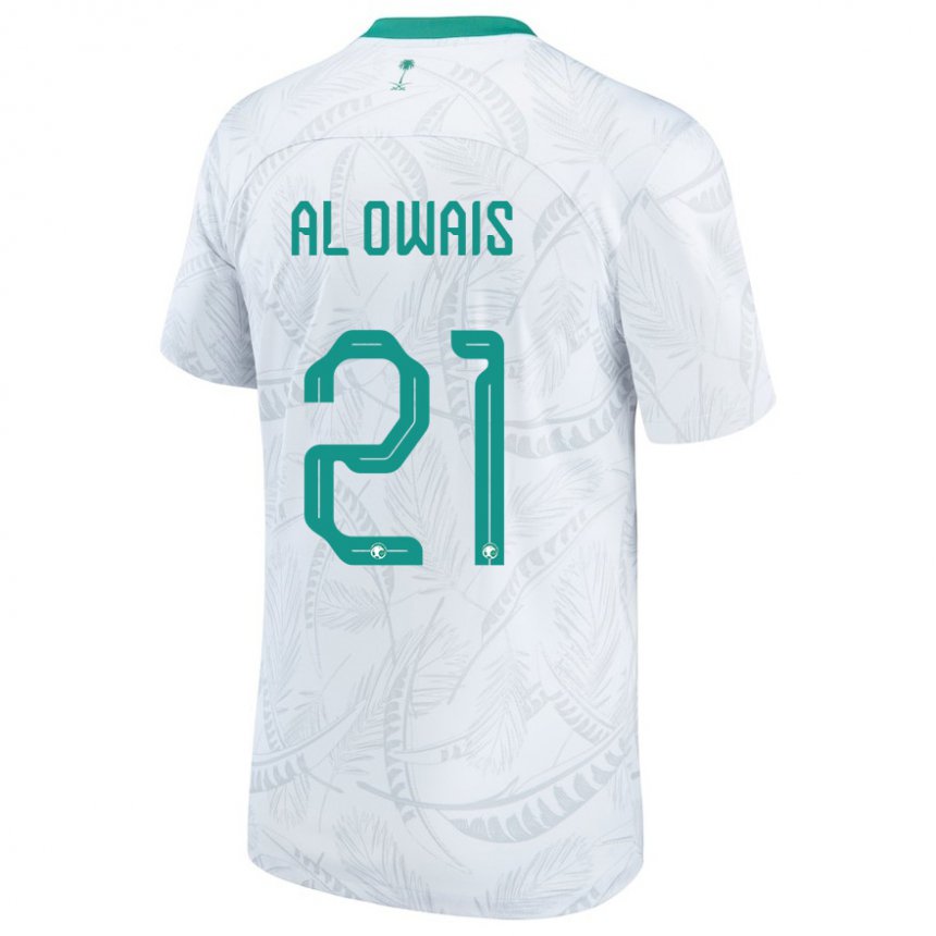 Uomo Maglia Arabia Saudita Mohammed Al Owais #21 Bianco Kit Gara Home 22-24 Maglietta