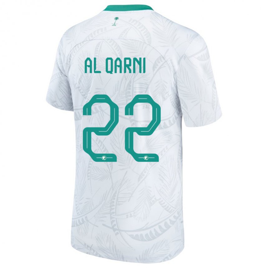 Uomo Maglia Arabia Saudita Fawaz Al Qarni #22 Bianco Kit Gara Home 22-24 Maglietta