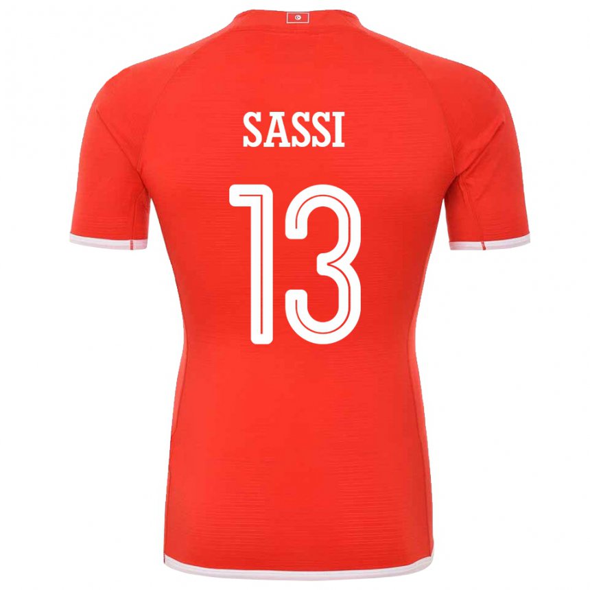 Uomo Maglia Tunisia Ferjani Sassi #13 Rosso Kit Gara Home 22-24 Maglietta