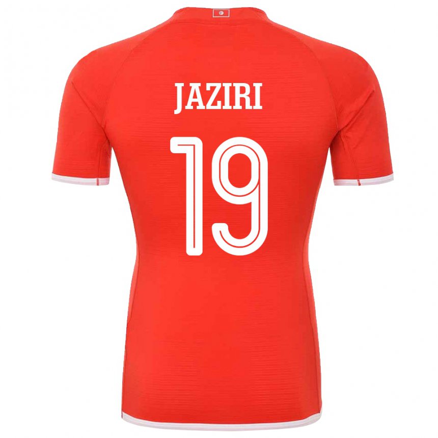 Uomo Maglia Tunisia Seifeddin Jaziri #19 Rosso Kit Gara Home 22-24 Maglietta