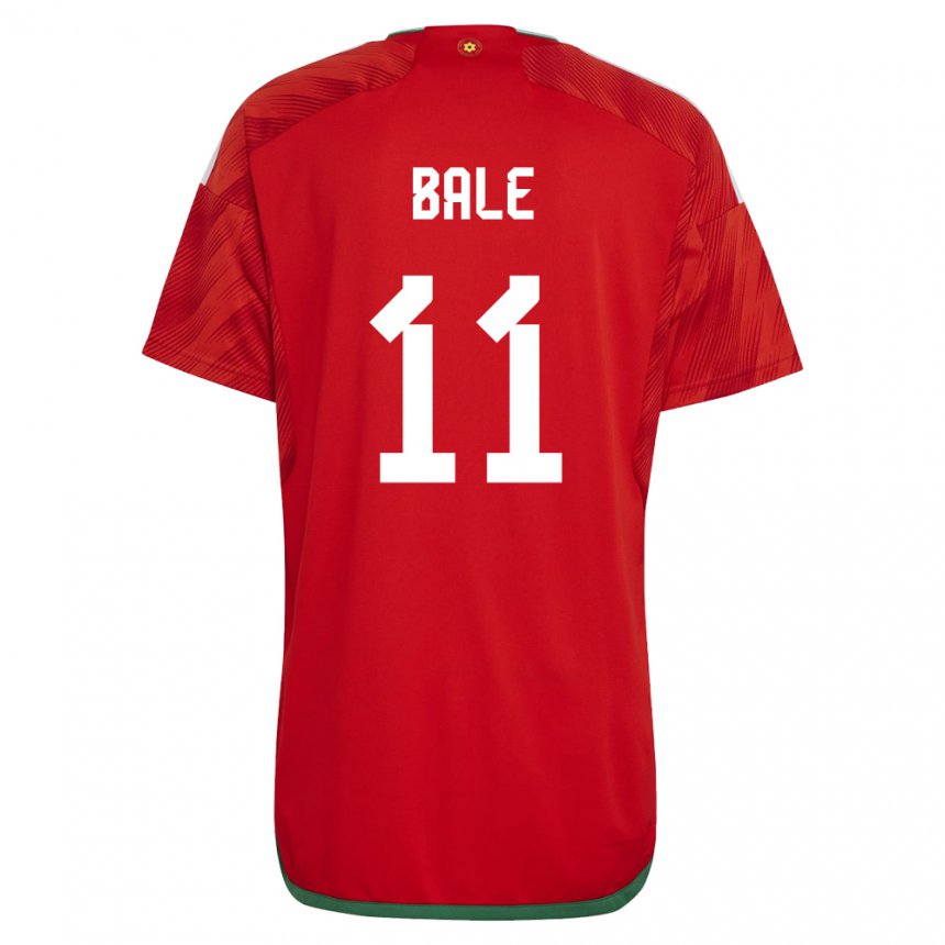 Uomo Maglia Galles Gareth Bale #11 Rosso Kit Gara Home 22-24 Maglietta