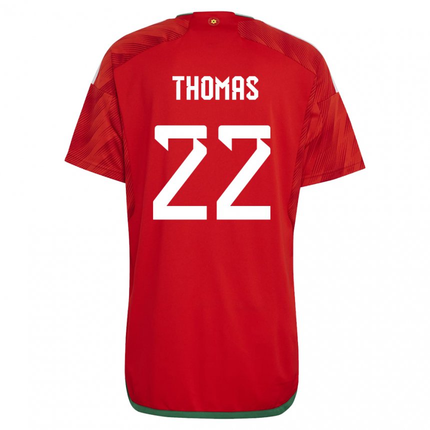 Uomo Maglia Galles Sorba Thomas #22 Rosso Kit Gara Home 22-24 Maglietta