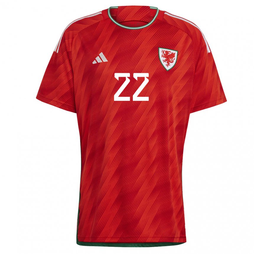 Uomo Maglia Galles Sorba Thomas #22 Rosso Kit Gara Home 22-24 Maglietta