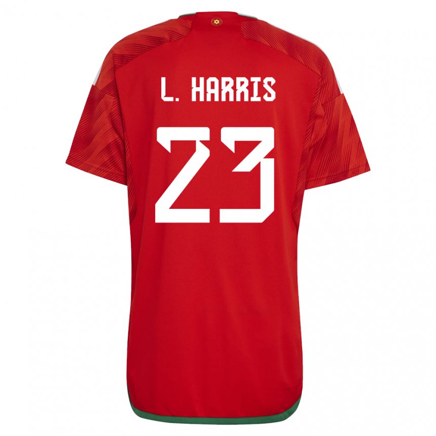 Uomo Maglia Galles Luke Harris #23 Rosso Kit Gara Home 22-24 Maglietta