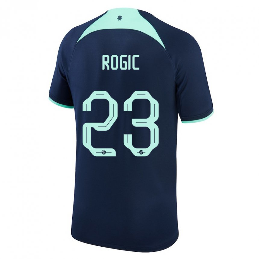 Uomo Maglia Australia Tom Rogic #23 Blu Scuro Kit Gara Away 22-24 Maglietta