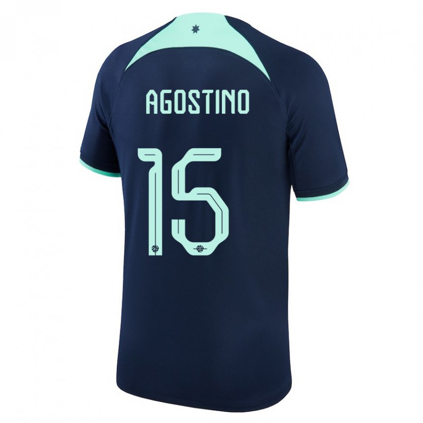 Uomo Maglia Australia Nick D'agostino #15 Blu Scuro Kit Gara Away 22-24 Maglietta