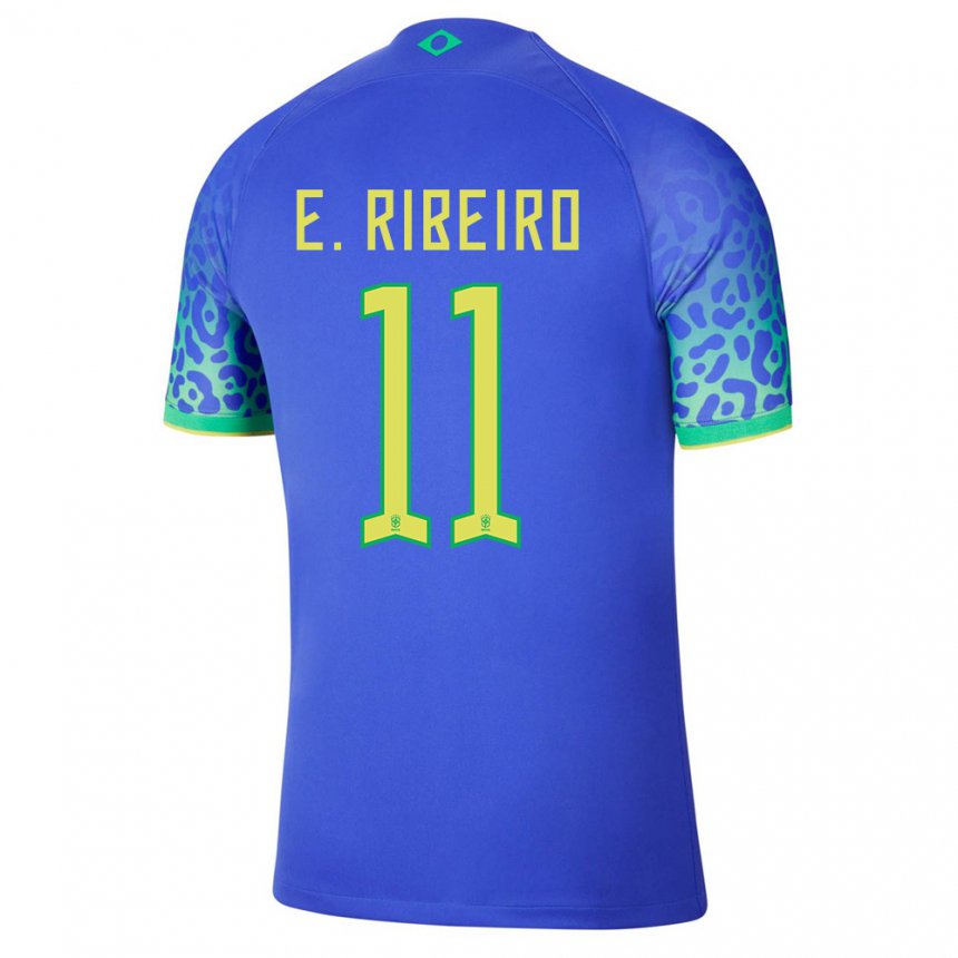 Uomo Maglia Brasile Everton Ribeiro #11 Giallo Kit Gara Home 22-24 Maglietta