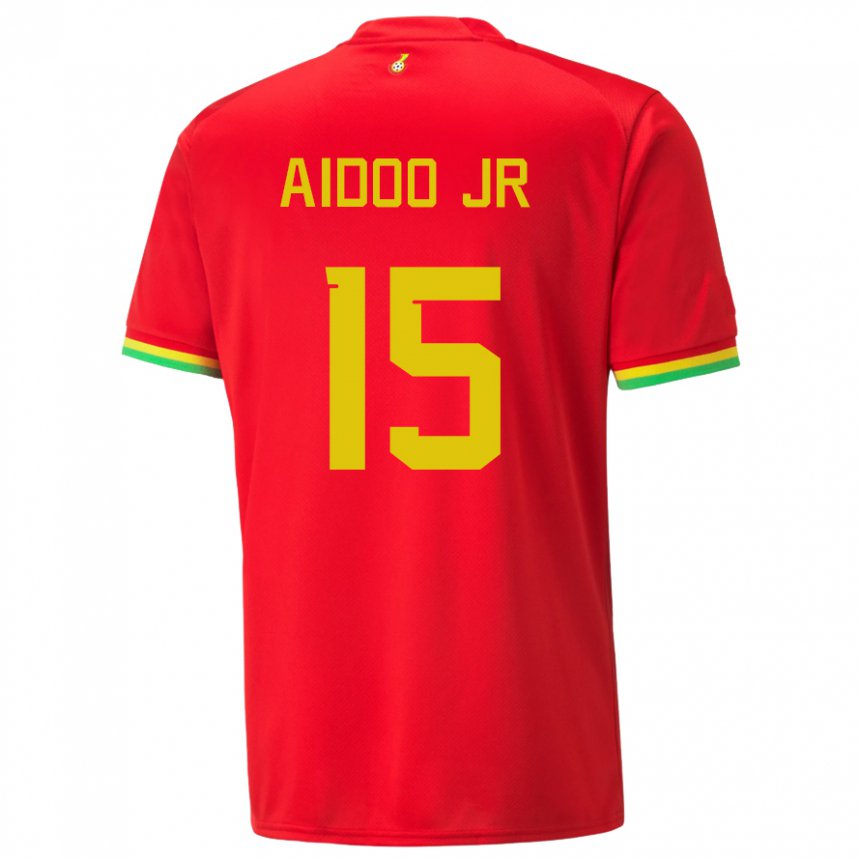 Uomo Maglia Ghana Joseph Aidoo #15 Rosso Kit Gara Away 22-24 Maglietta