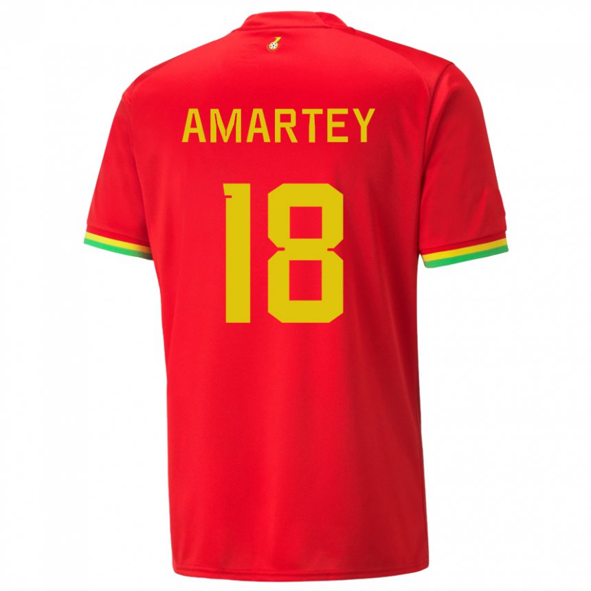 Uomo Maglia Ghana Daniel Amartey #18 Rosso Kit Gara Away 22-24 Maglietta